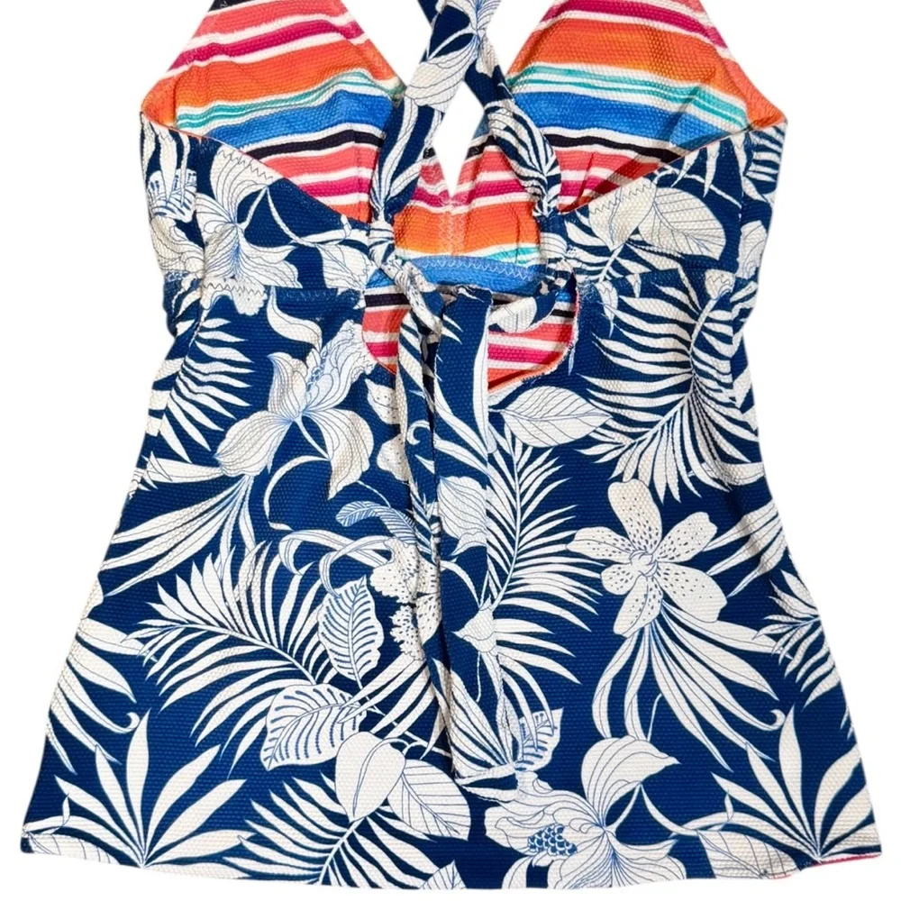 Tommy Bahama Island Cays Blooms Reversible Crossback Tankini Top